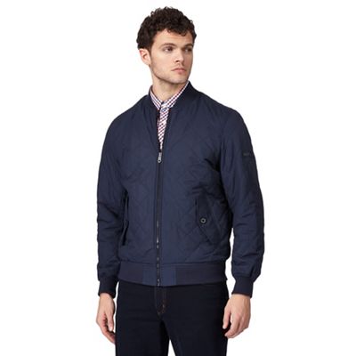 Big and tall navy quilted jacket